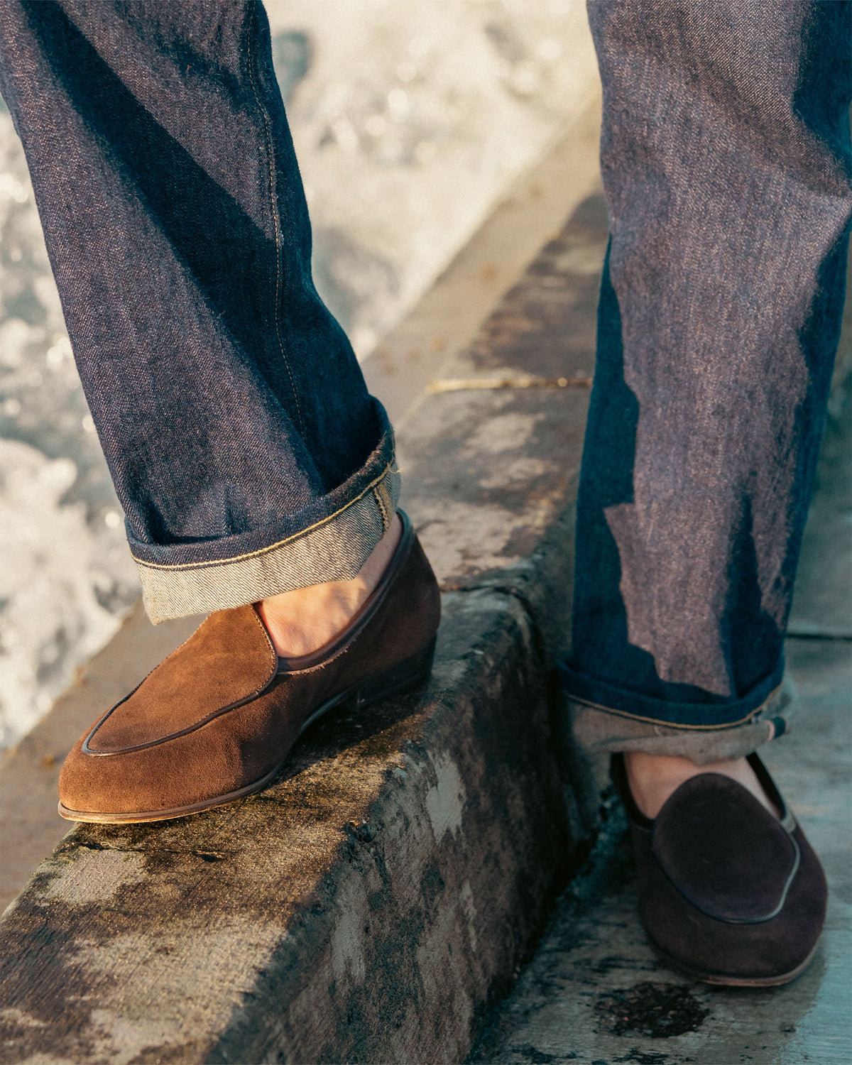 Myrqvist dark brown suede Belgian loafers