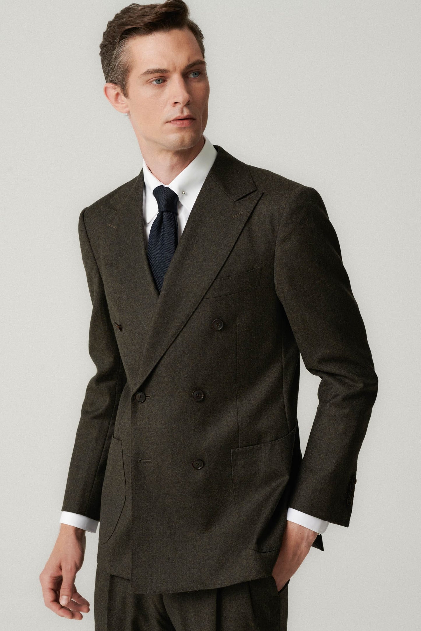 Veste croisée vert foncé