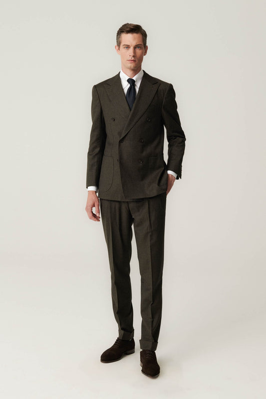 Ciemnozielona dwurzędowa marynarka