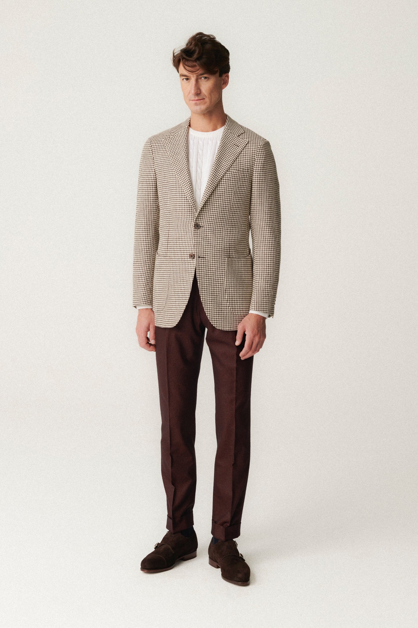 Pantalon en flanelle cramoisie