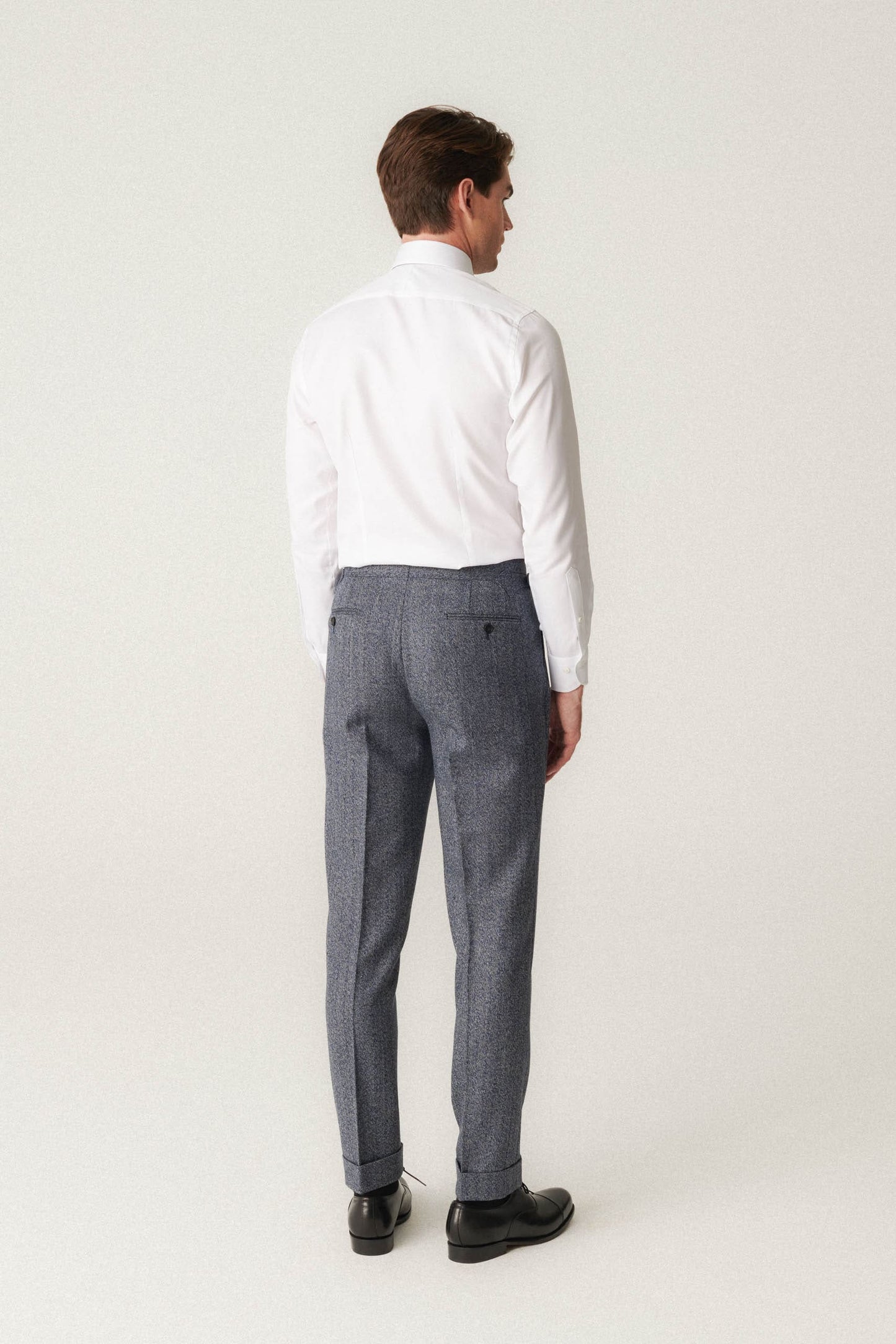 Fartown Flannel Suit in Herringbone Pattern
