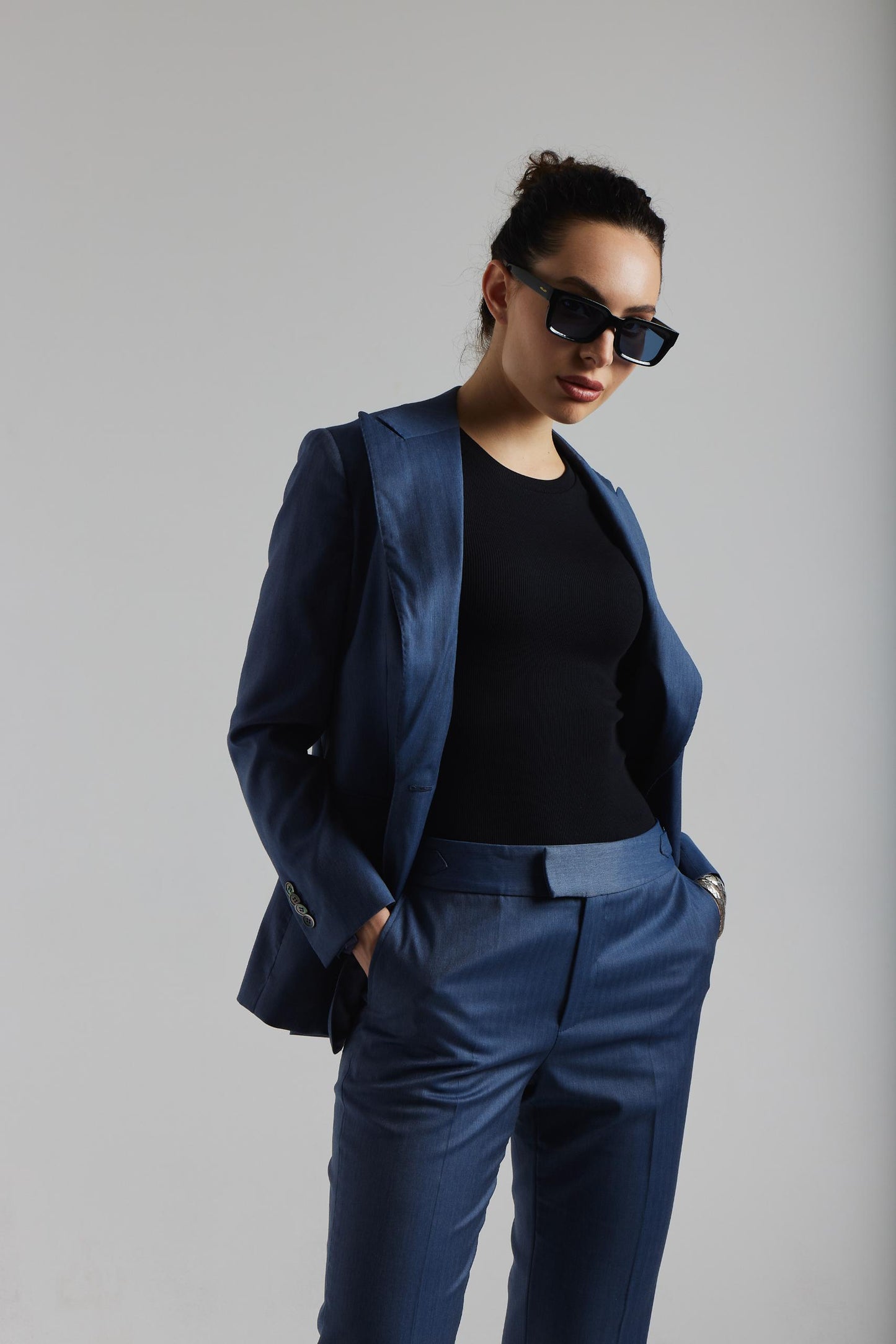 Costume en laine Solaro bleu