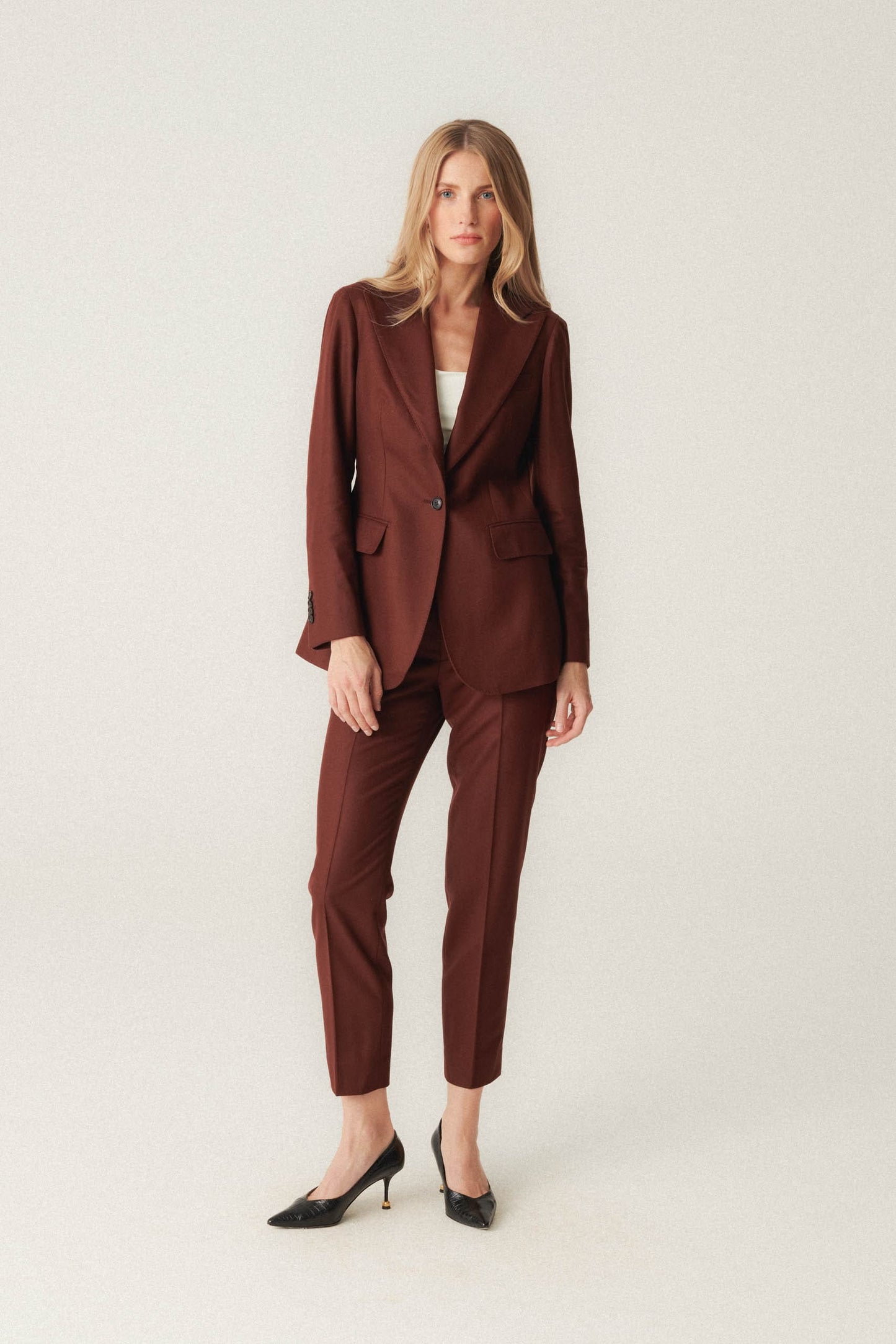 Costume en laine VBC couleur rouille