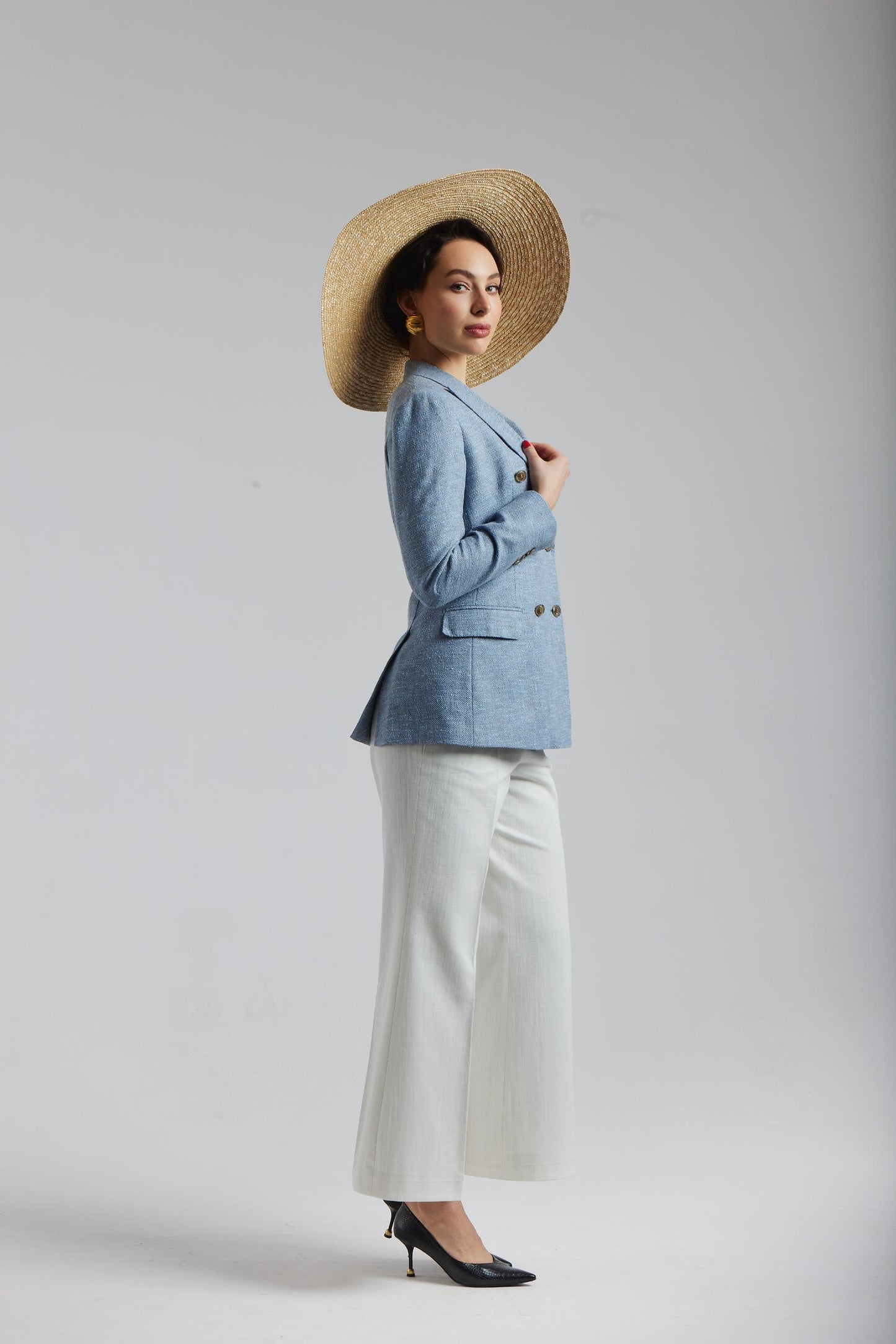 Ferla blue double-breasted jacket