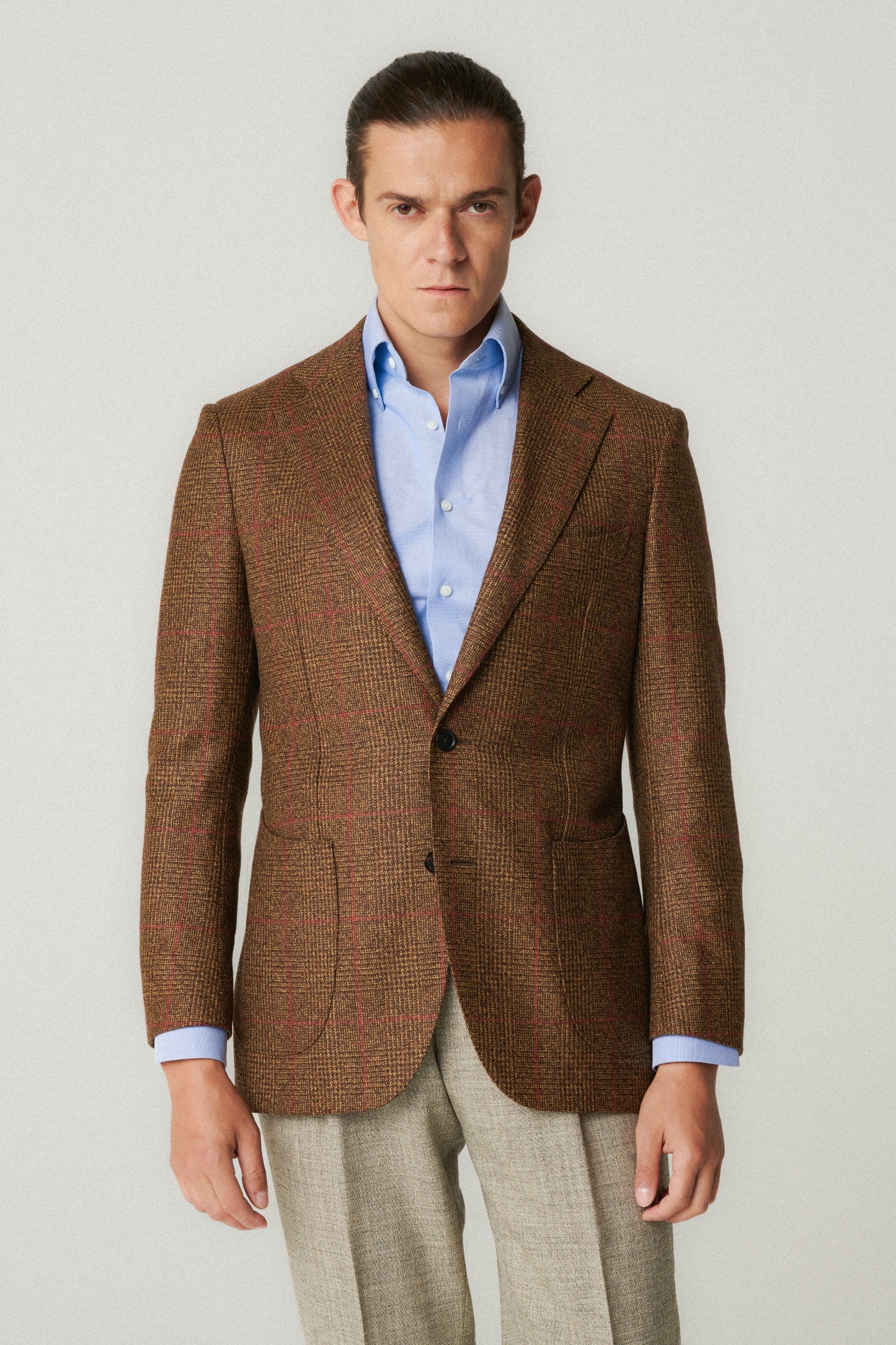Veste à carreaux Fartown couleur rouille