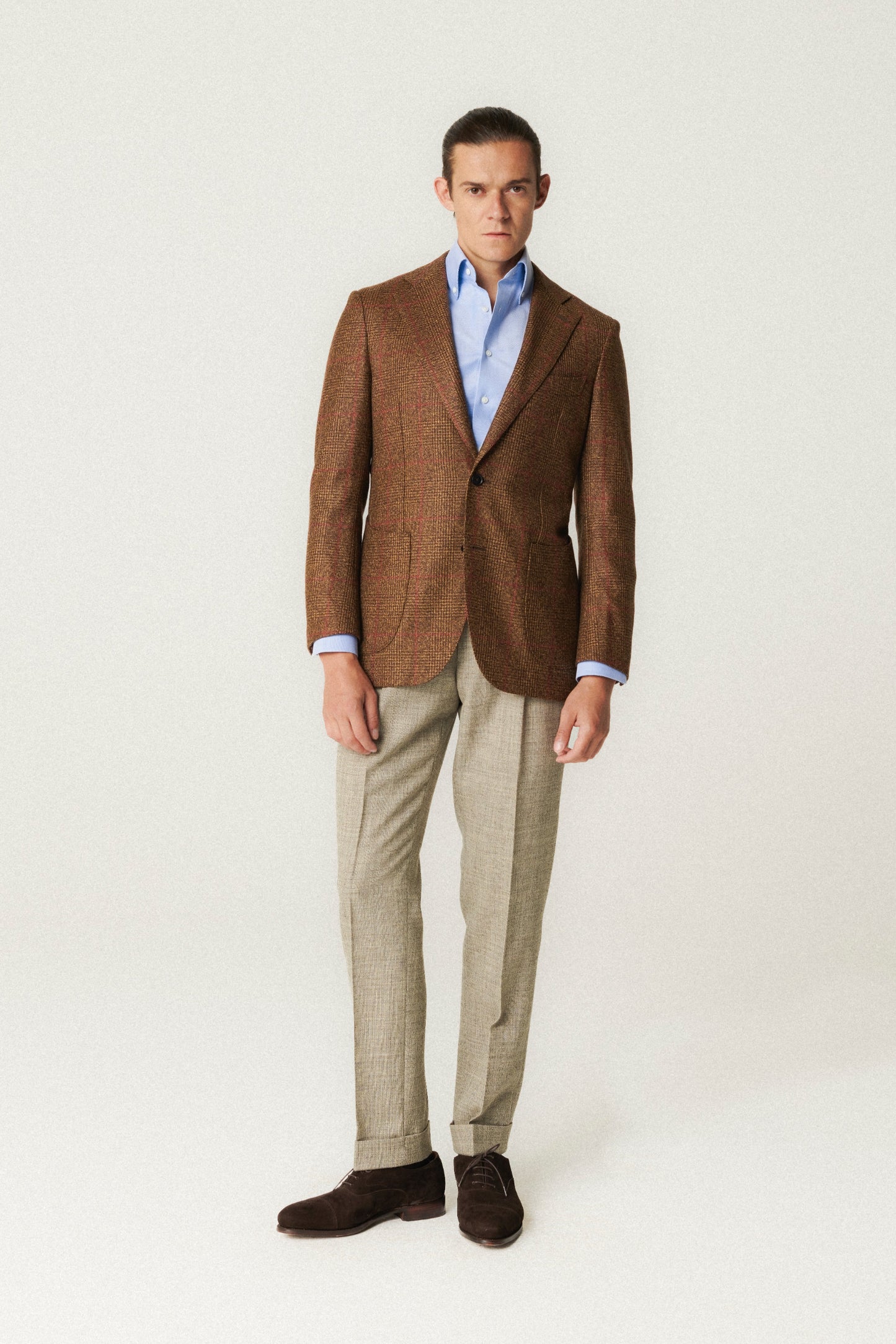 Veste à carreaux Fartown couleur rouille