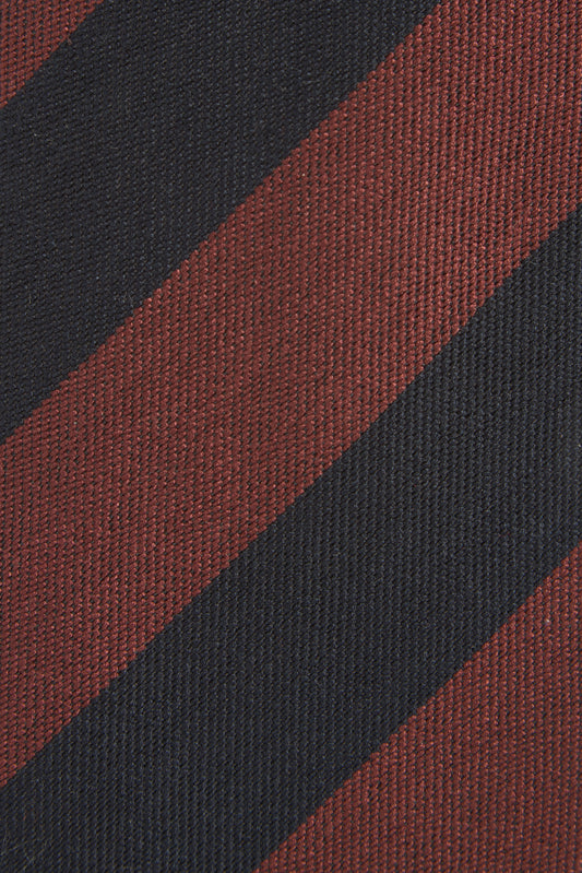 Granatowo-bordowy jedwabny krawat regimental