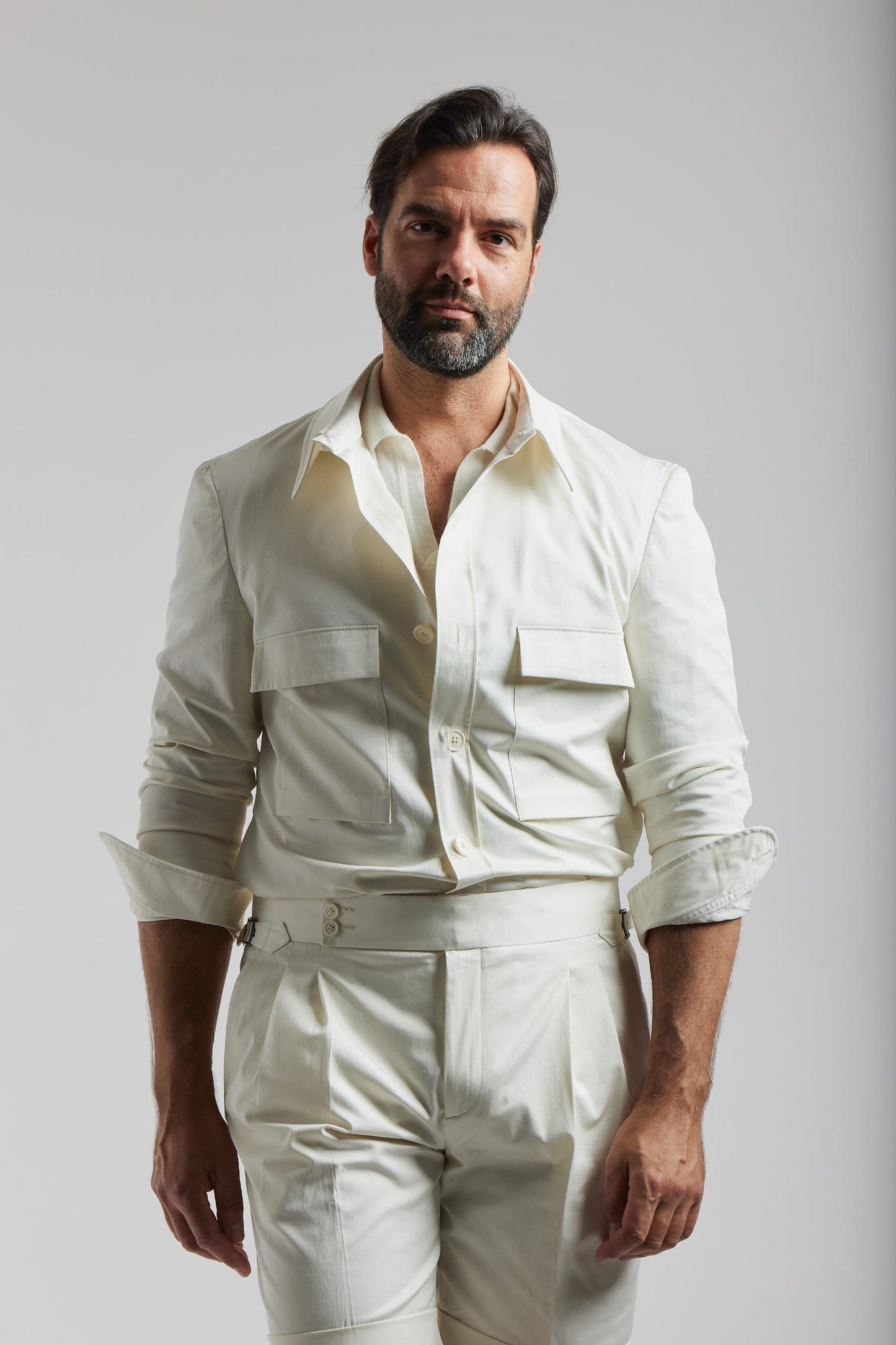 Surchemise en coton blanc