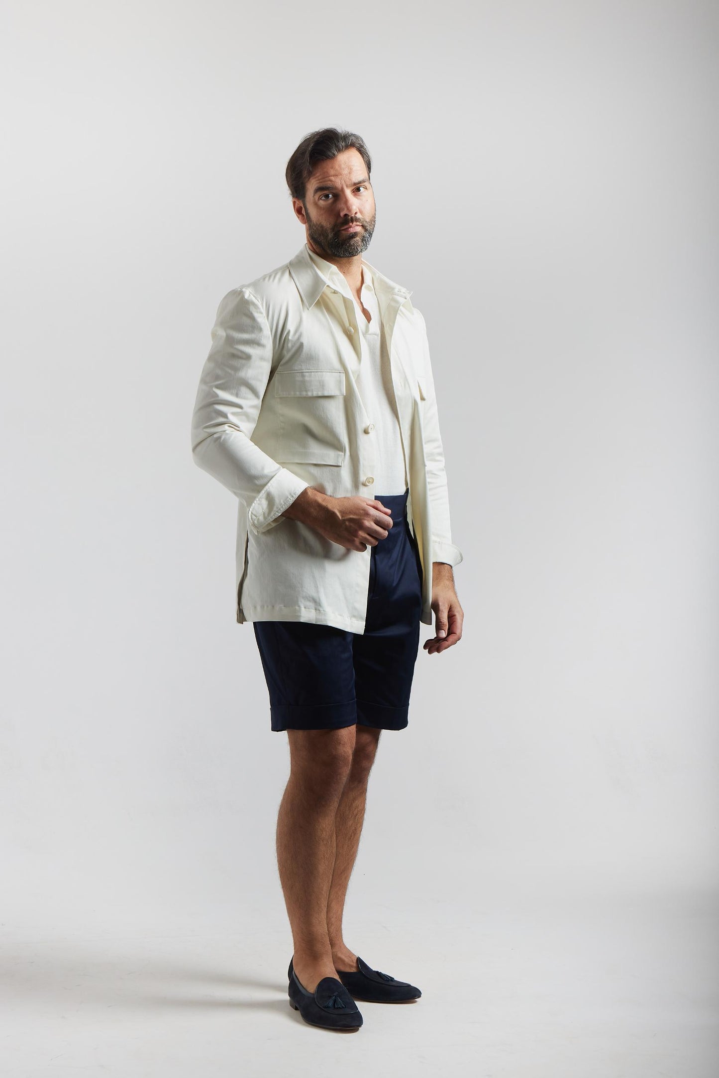 Surchemise en coton blanc