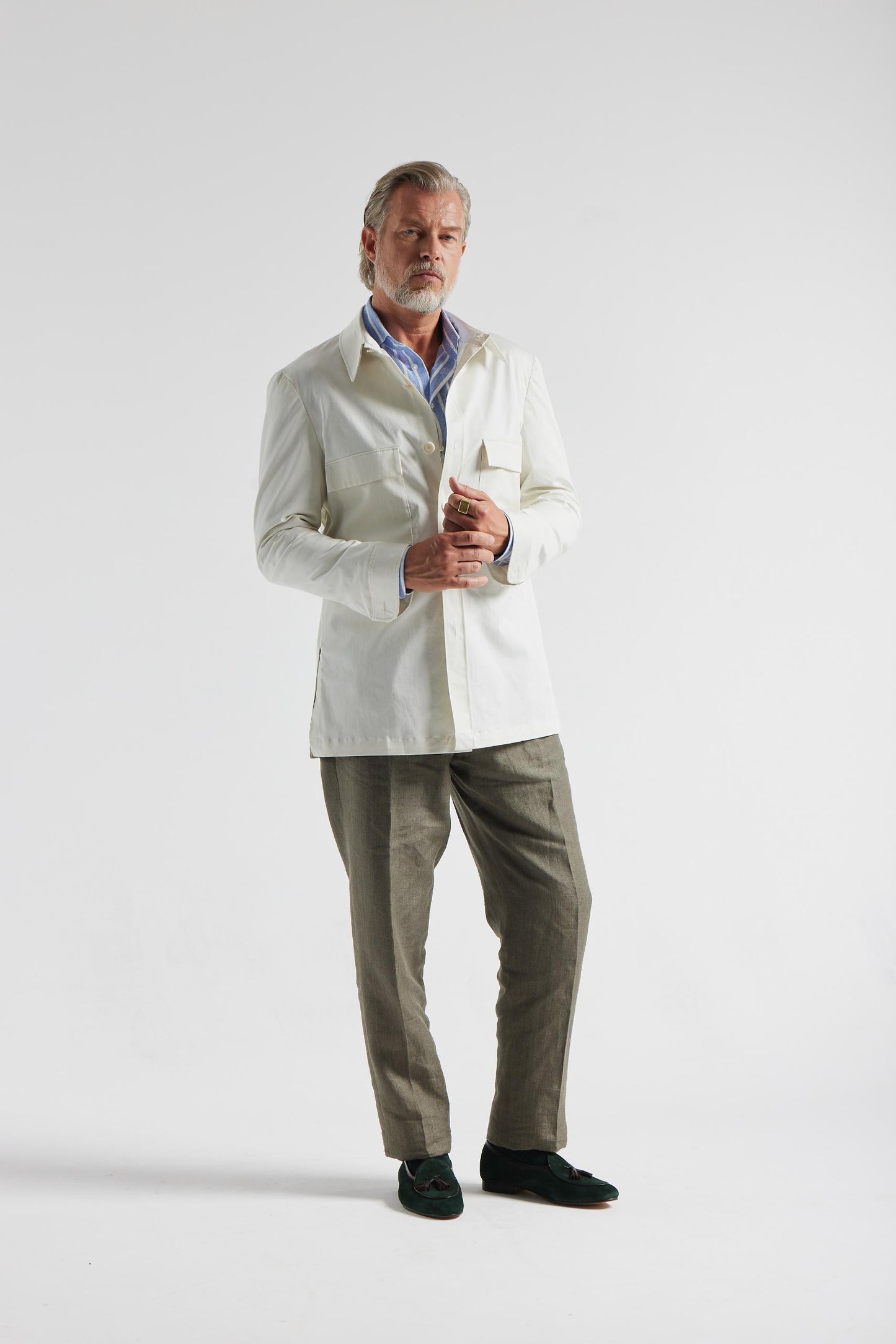 Surchemise en coton blanc