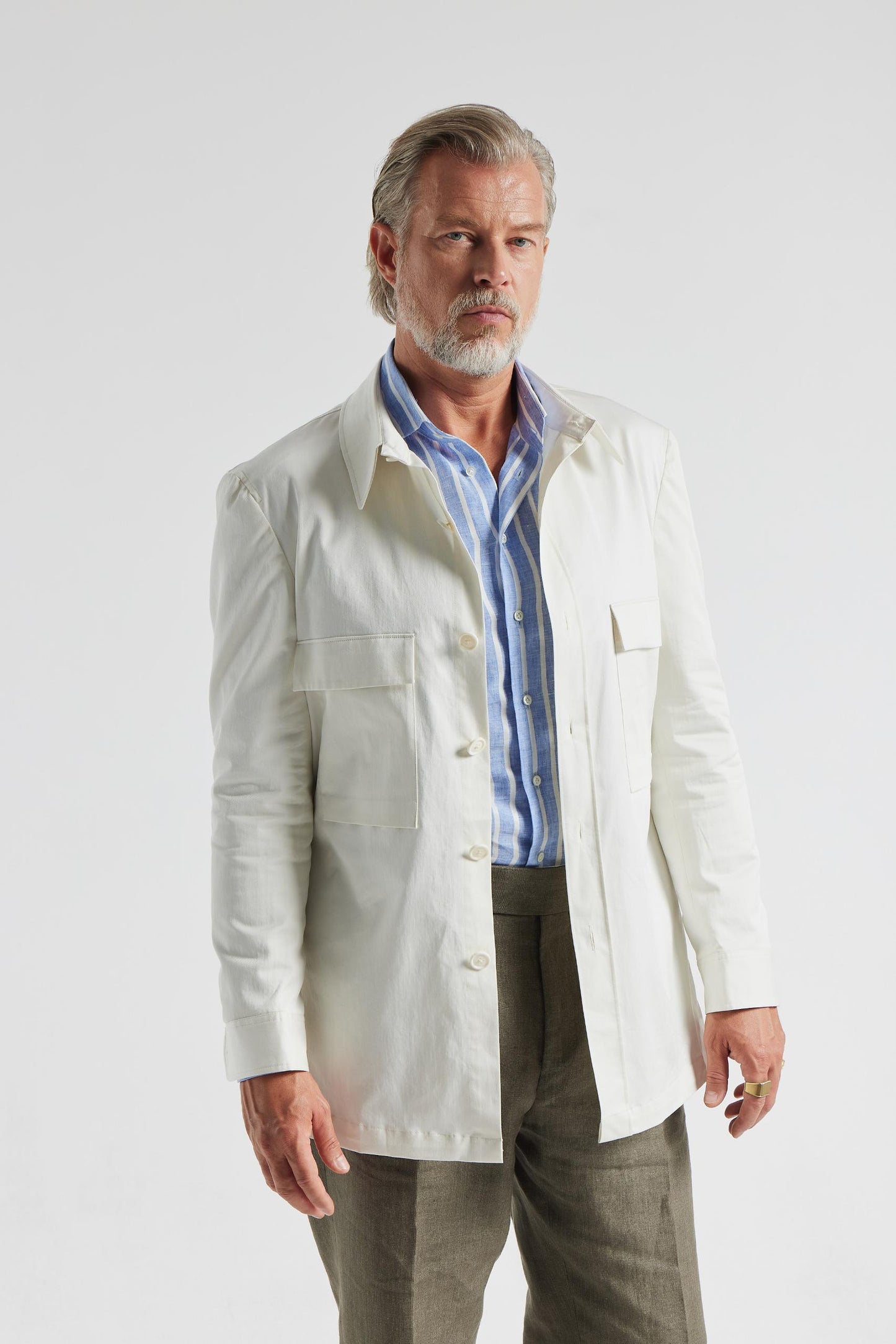 Surchemise en coton blanc