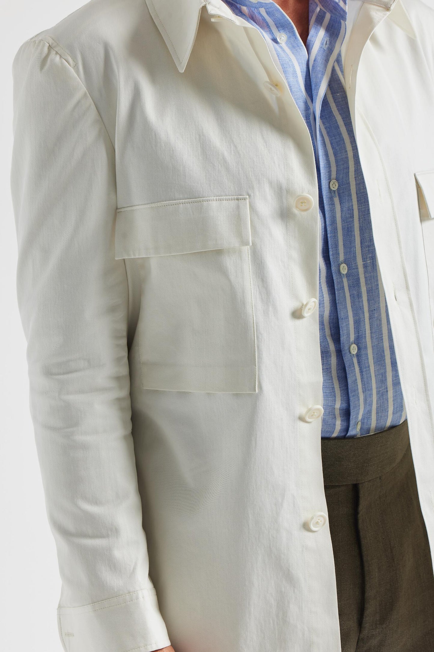 Surchemise en coton blanc