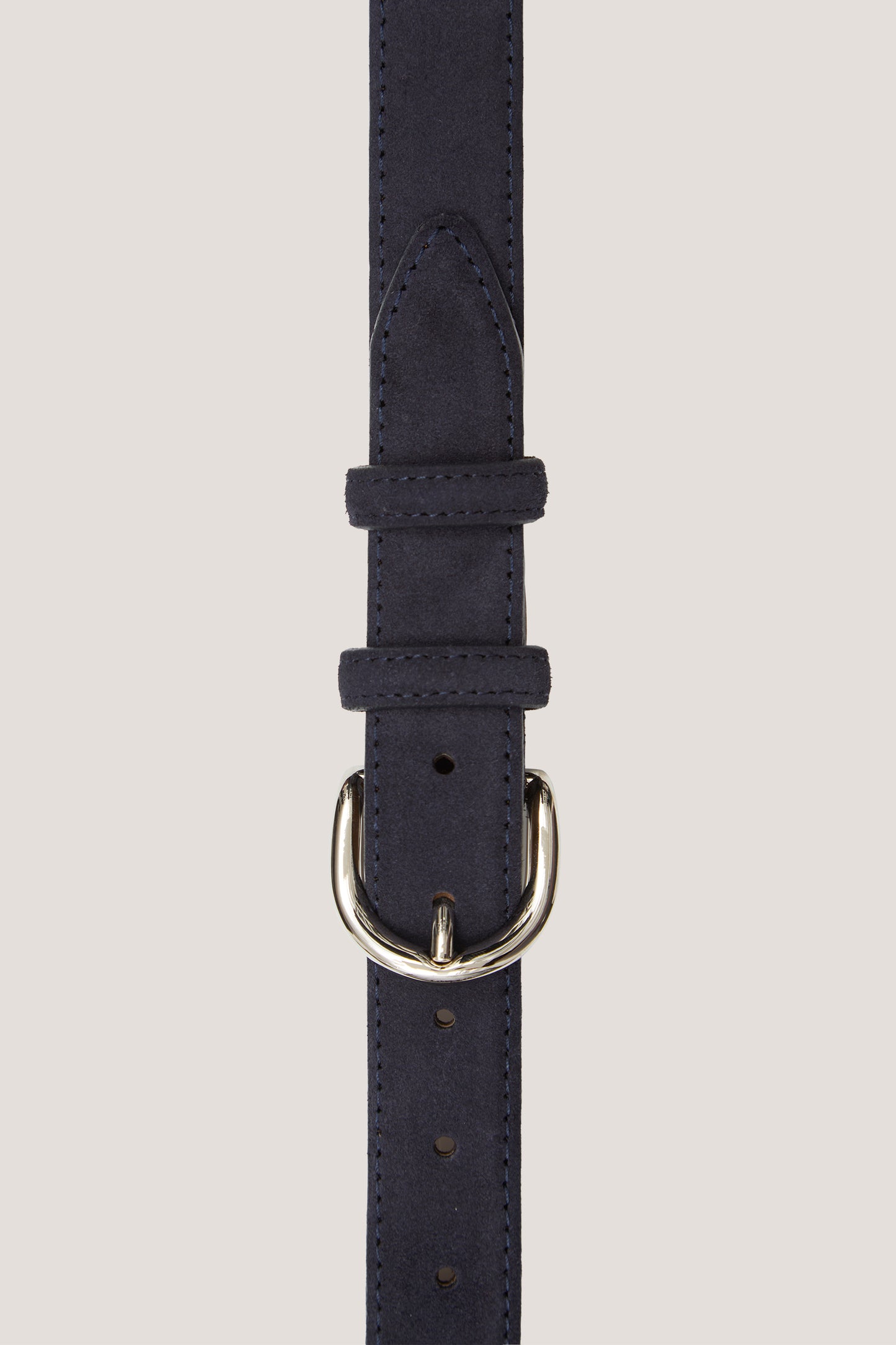 Navy blue suede leather belt