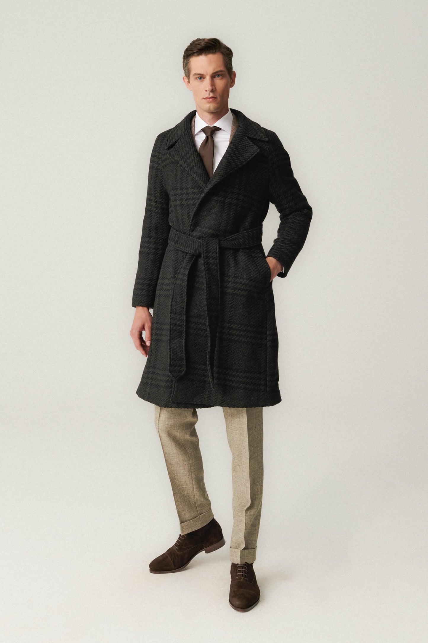 Manteau raglan à carreaux vert PoW