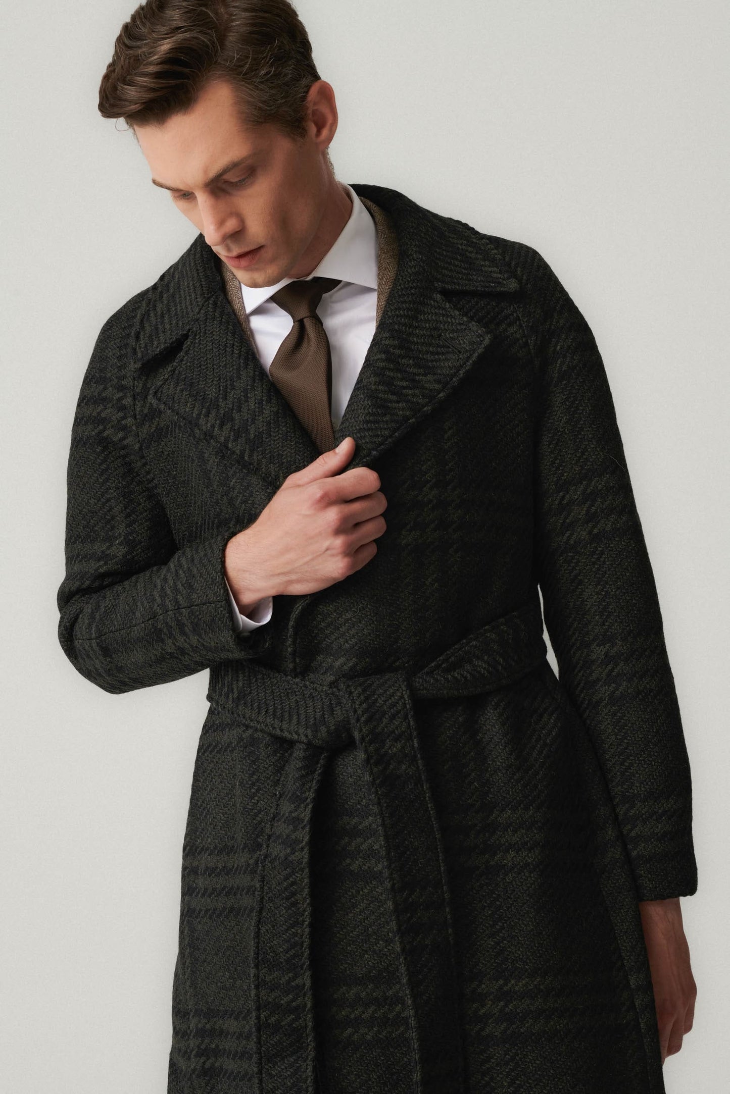 Manteau raglan à carreaux vert PoW