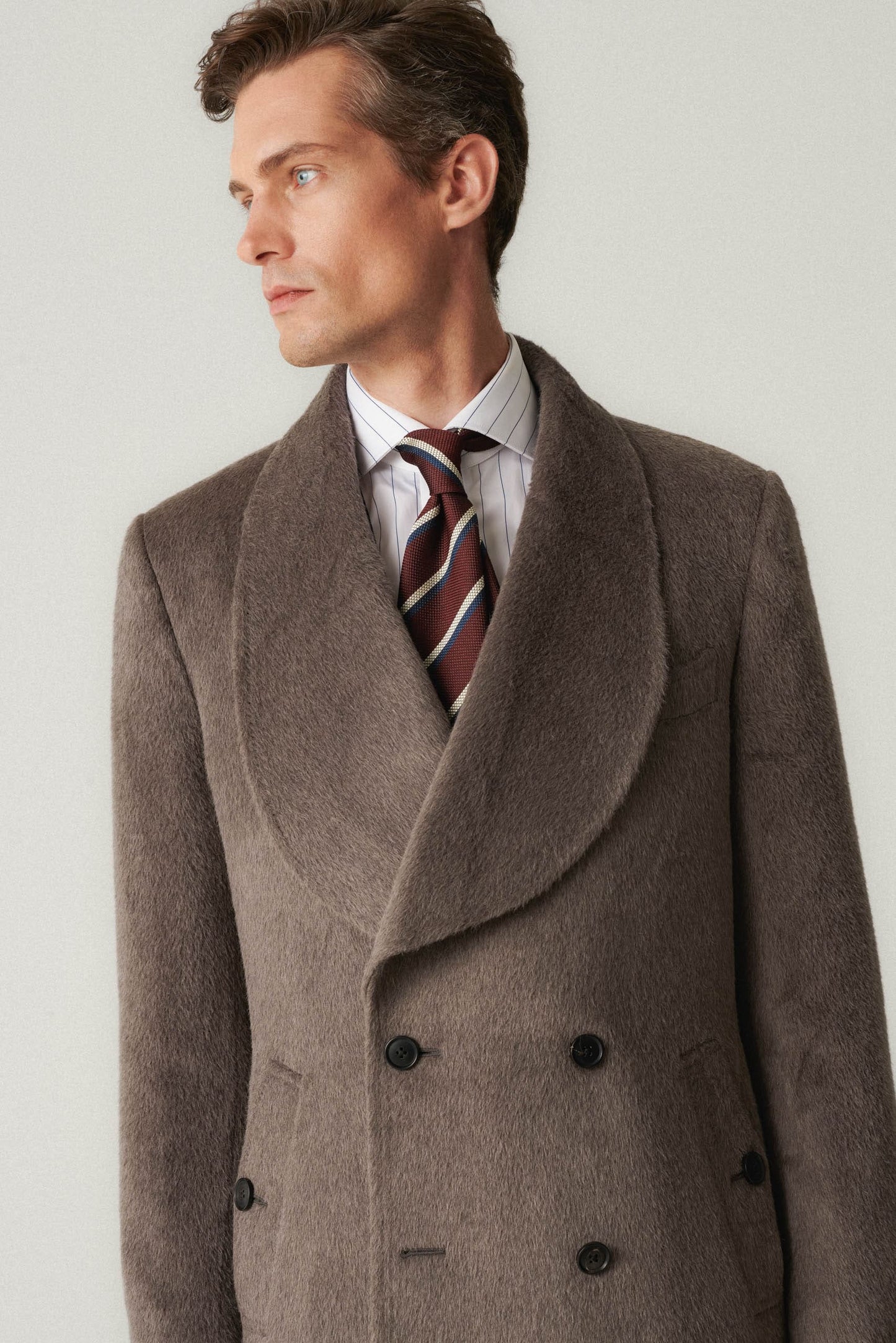 Manteau châle gris Lamy
