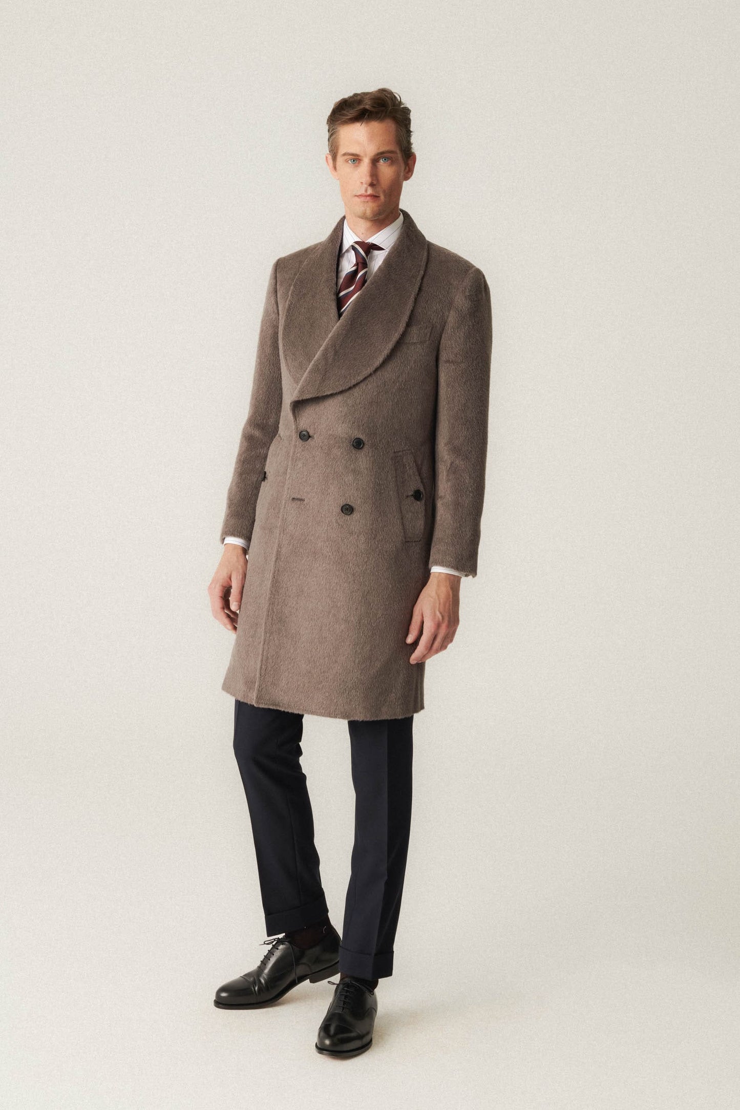 Manteau châle gris Lamy