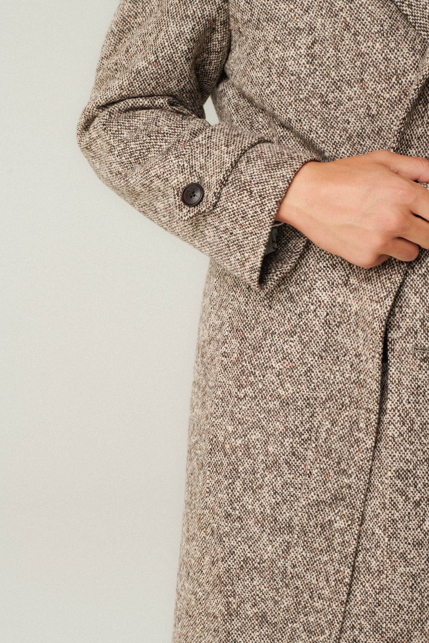 Manteau en laine beige « Sel et Poivre »