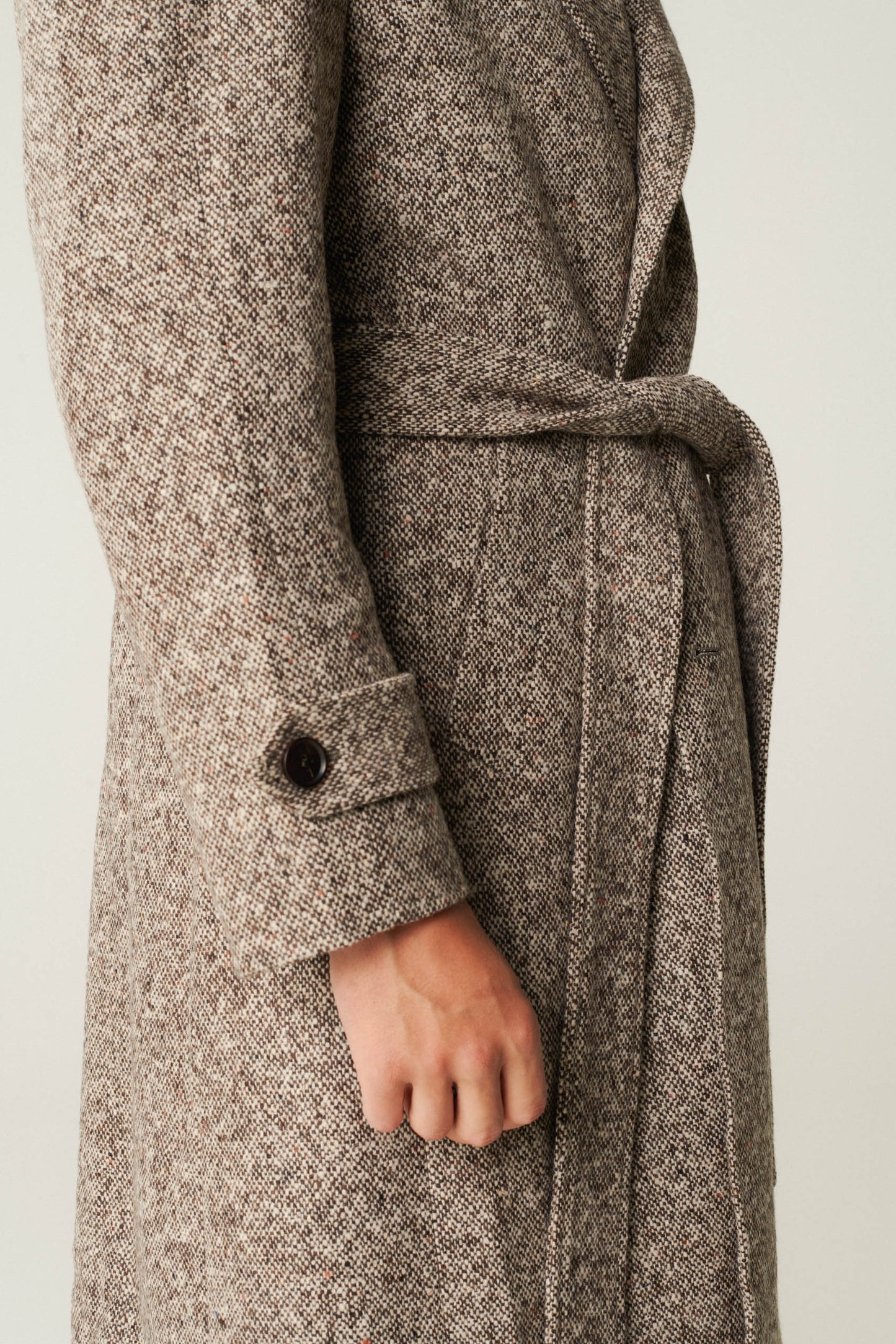 Manteau en laine beige « Sel et Poivre »
