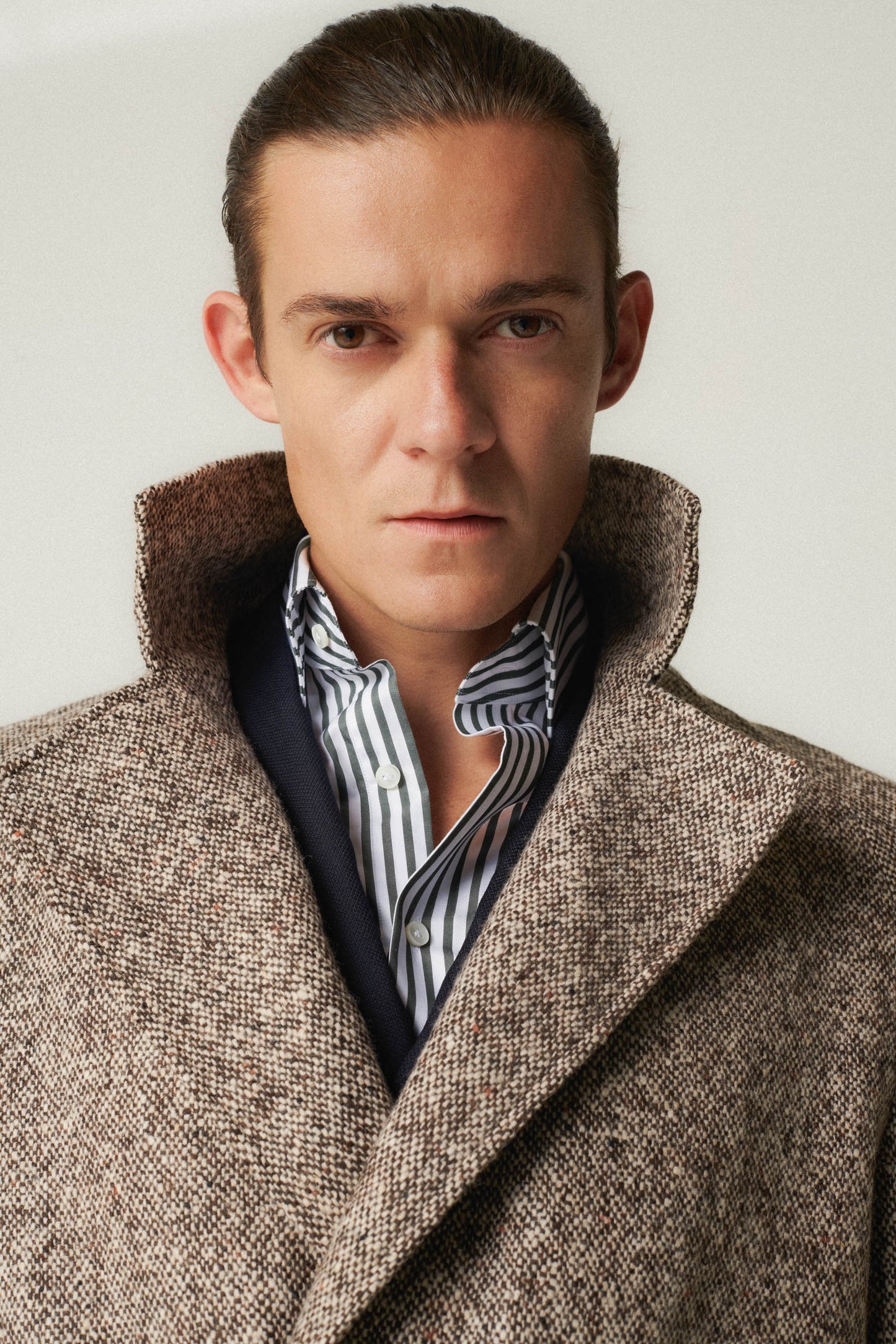 Manteau en laine beige « Sel et Poivre »