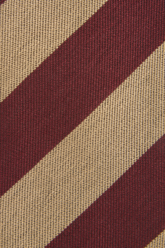 Czerwono-złoty jedwabny krawat regimental