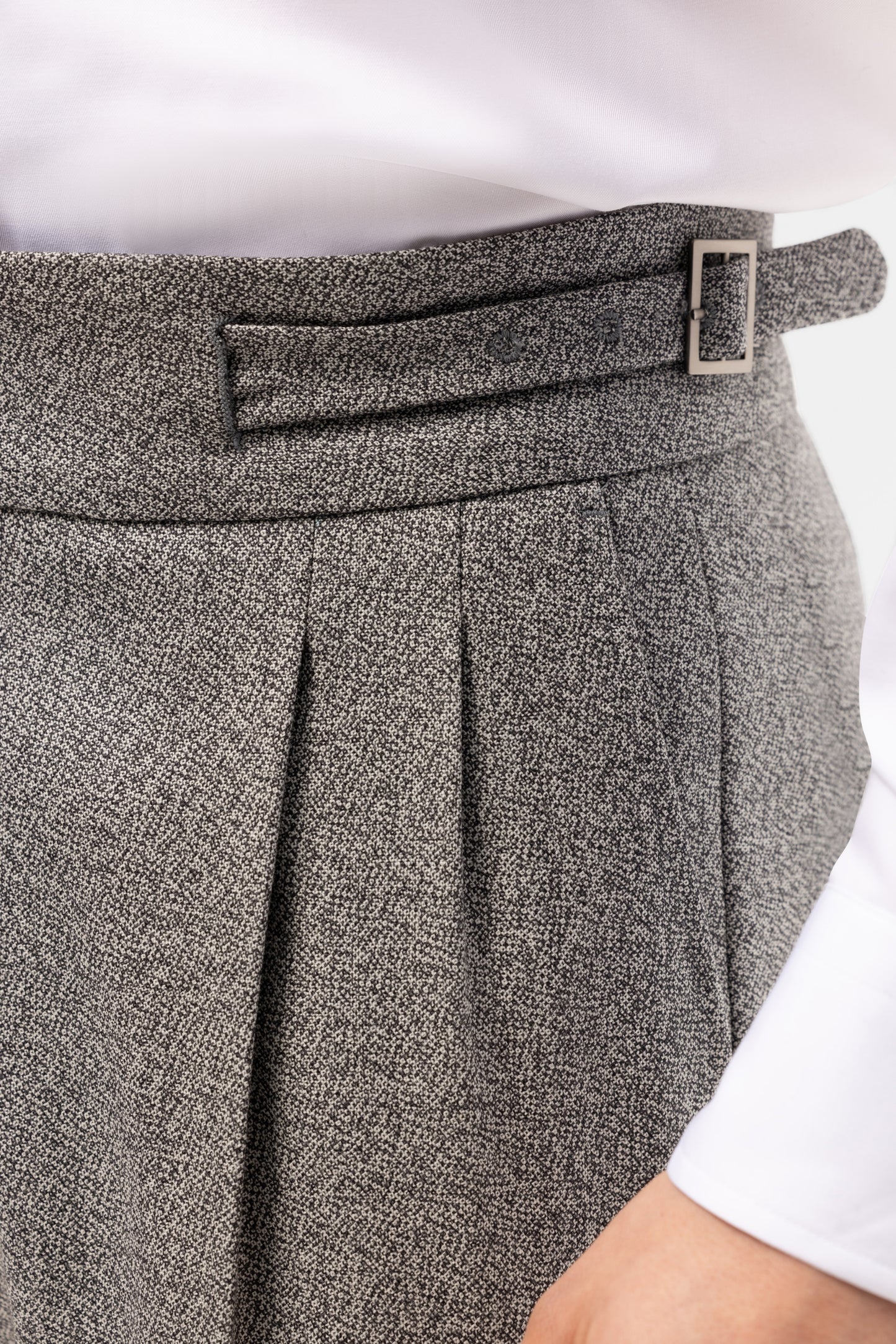 Szare spodnie wełniane Gurkha