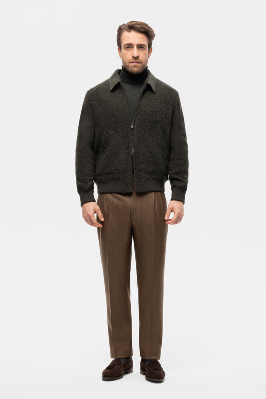 Green Teddy Bear bomber jacket