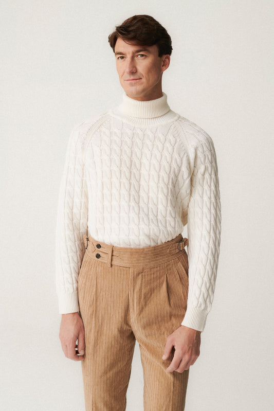 Beige corduroy trousers