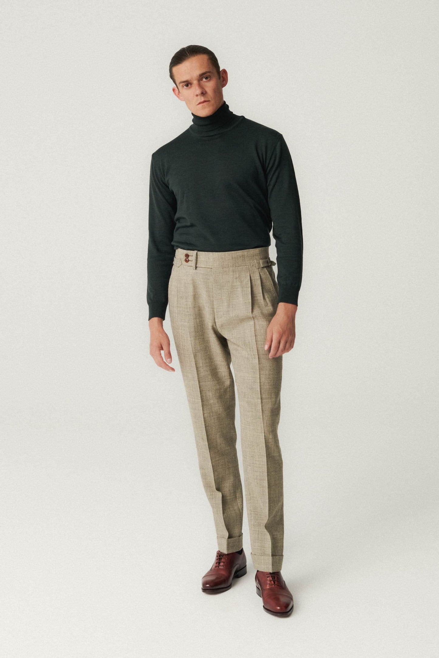 Pantalon en laine non teinte