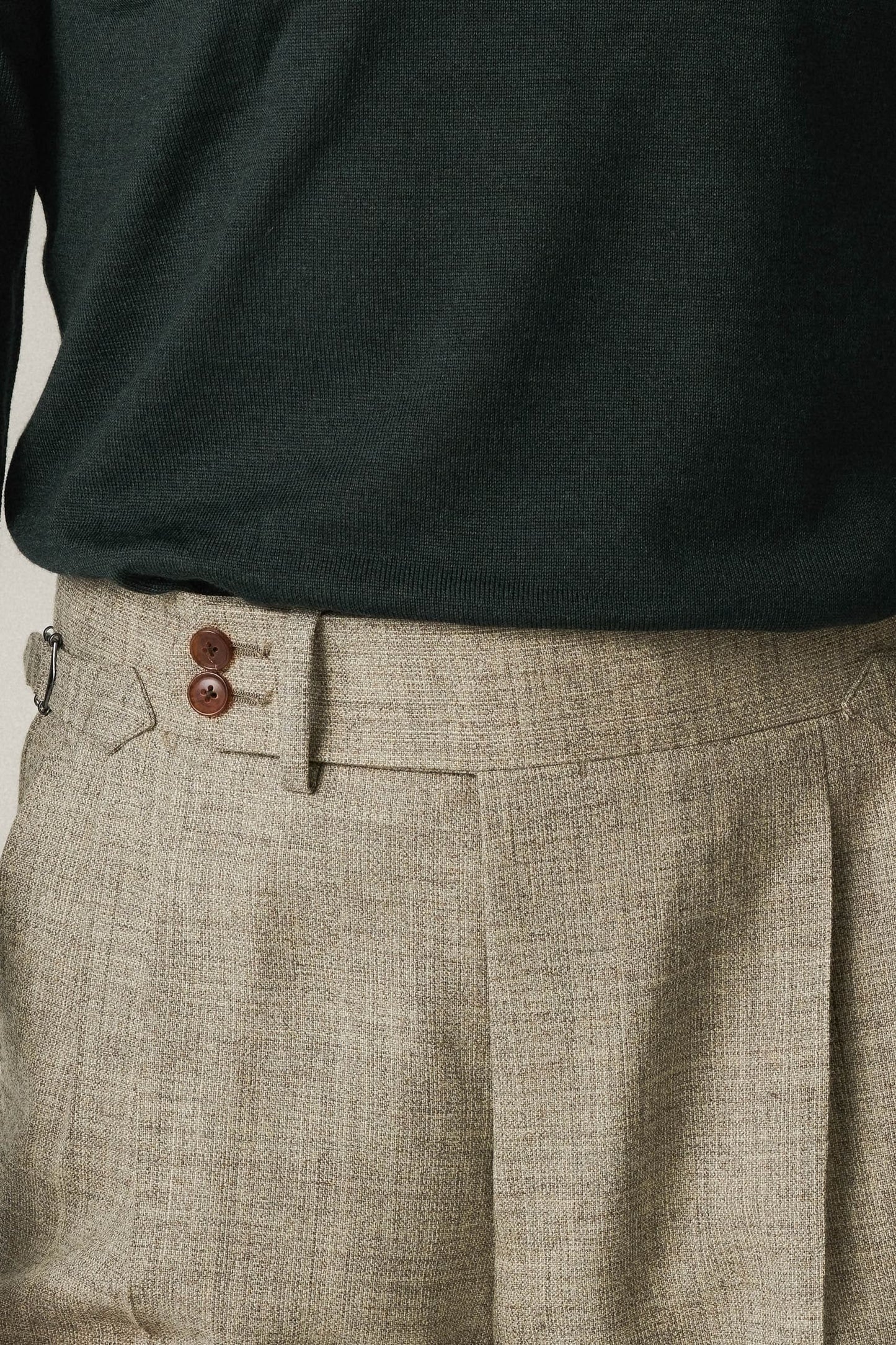 Pantalon en laine non teinte