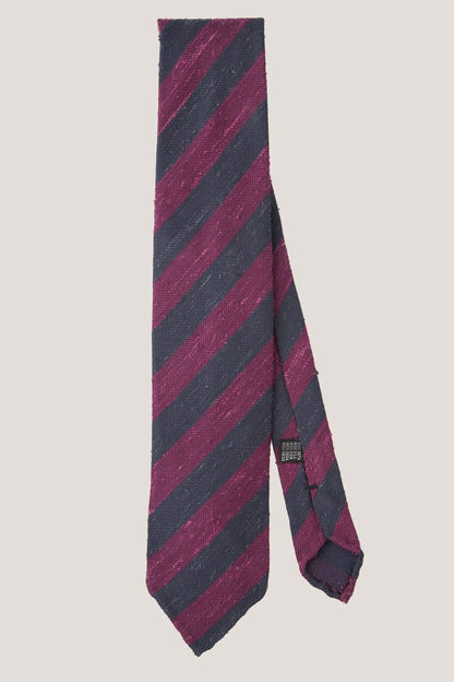 Regimental tie made of shantung, unlined