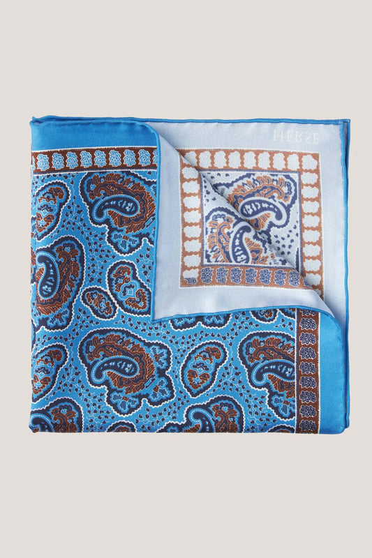 Pochette en soie à motif cachemire varié