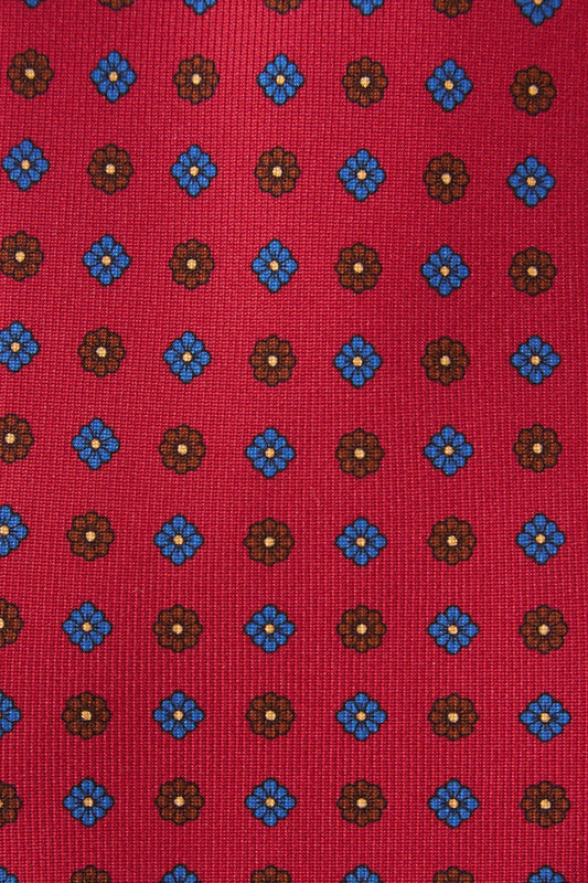 Silk tie with small flowers