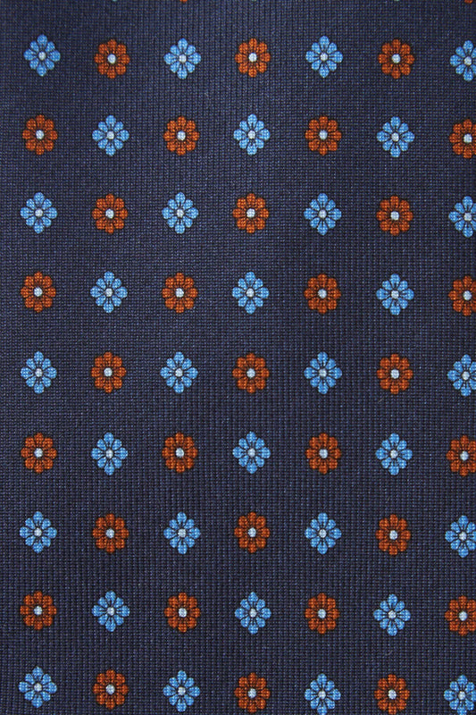Silk tie with small flowers