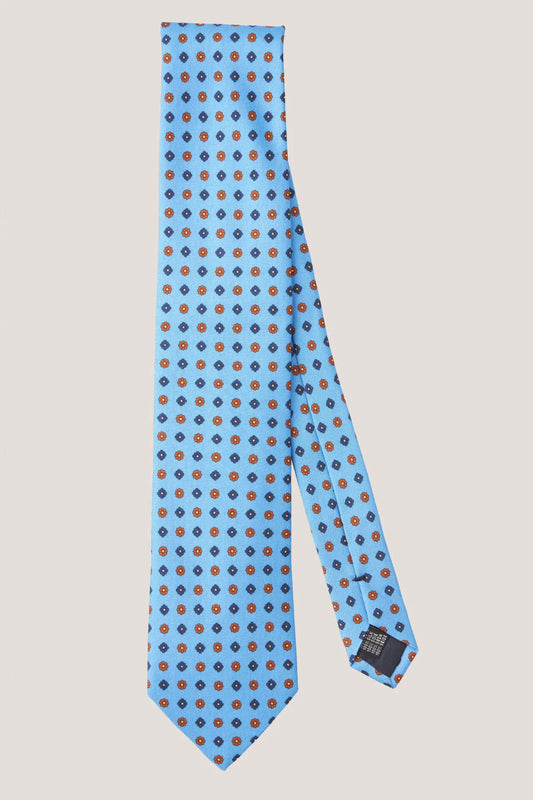 Silk tie with small flowers