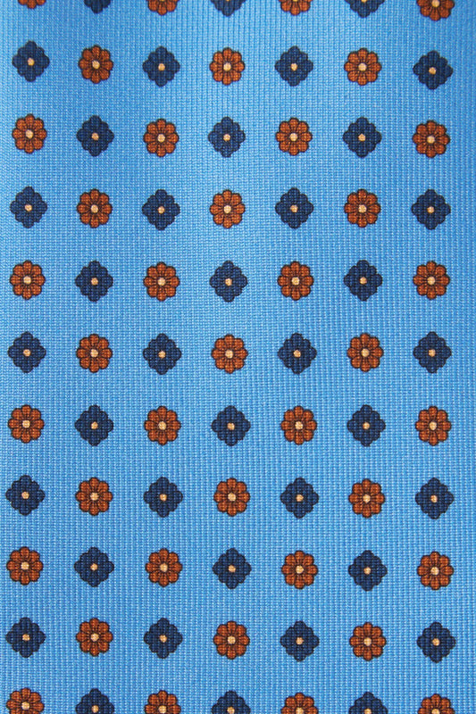Silk tie with small flowers