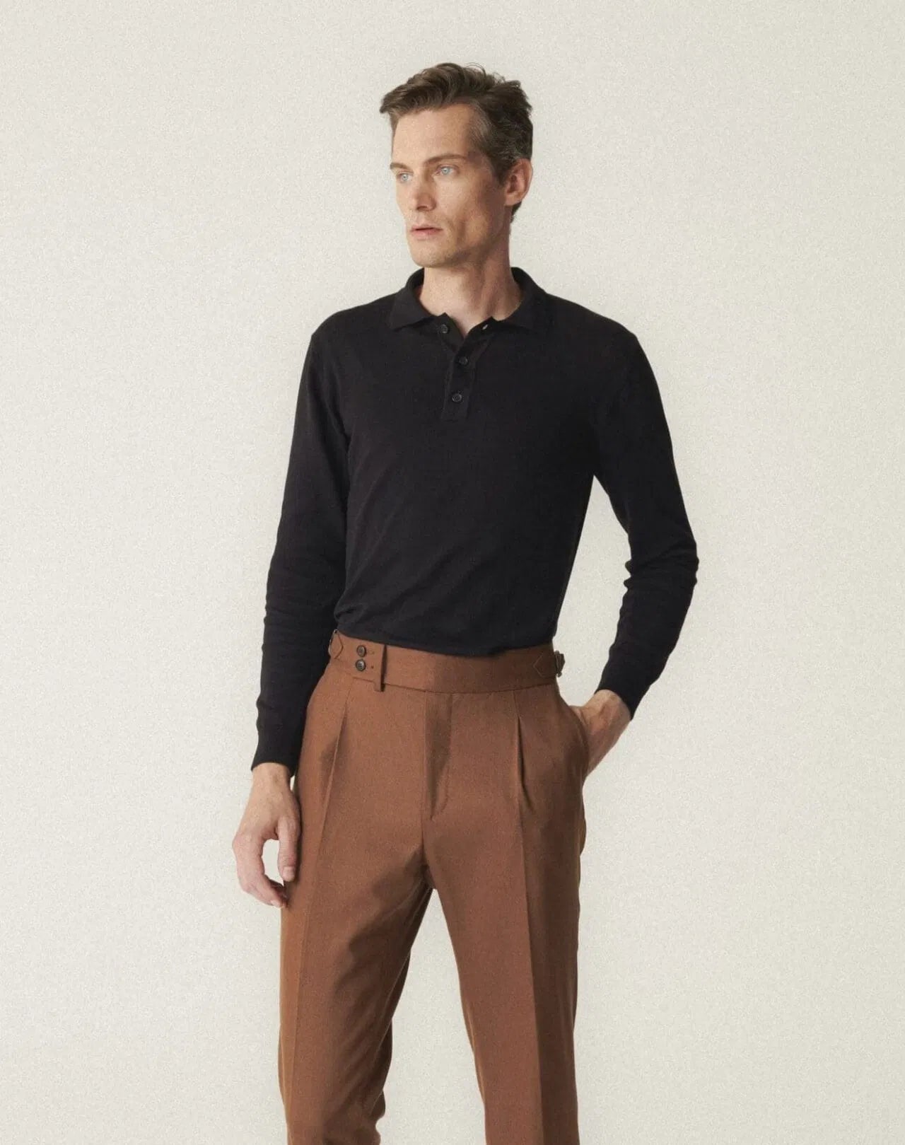 Long-sleeved polo shirt