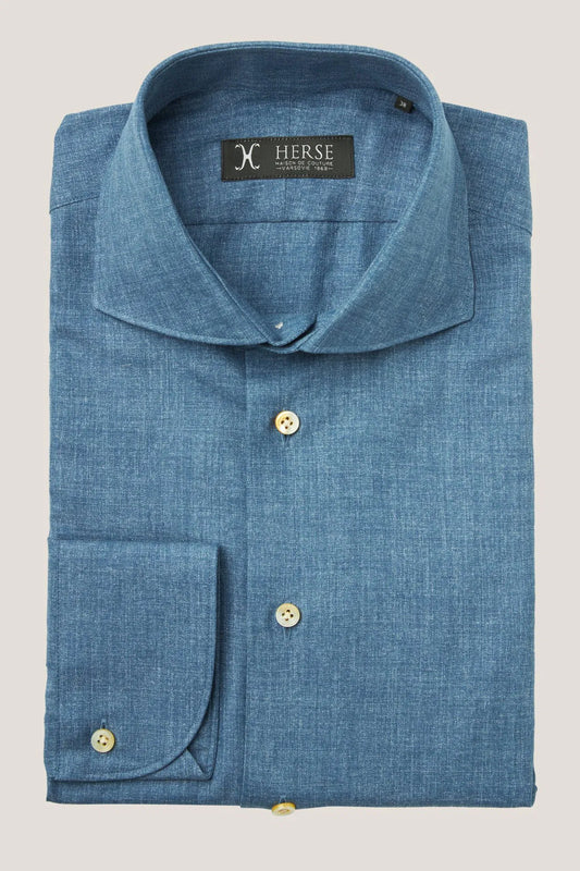 Chemise en jean bleu Carlo Riva