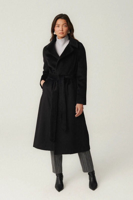 Black Baby Lama coat