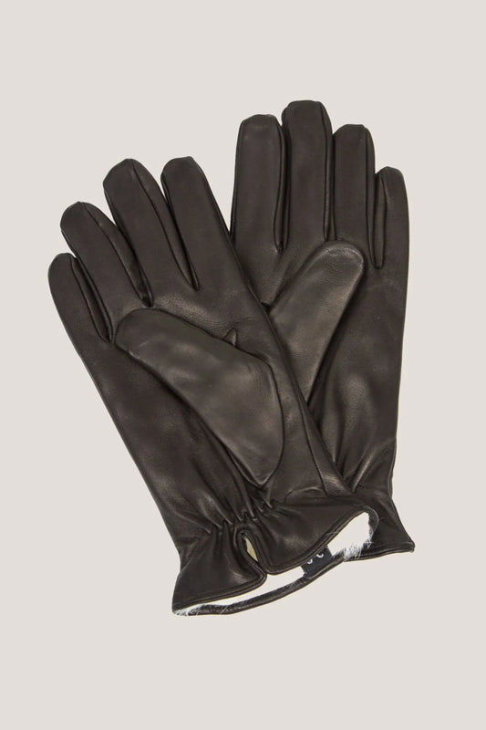 Gants en cuir nappa pour homme avec rembourrage en poils de lapin