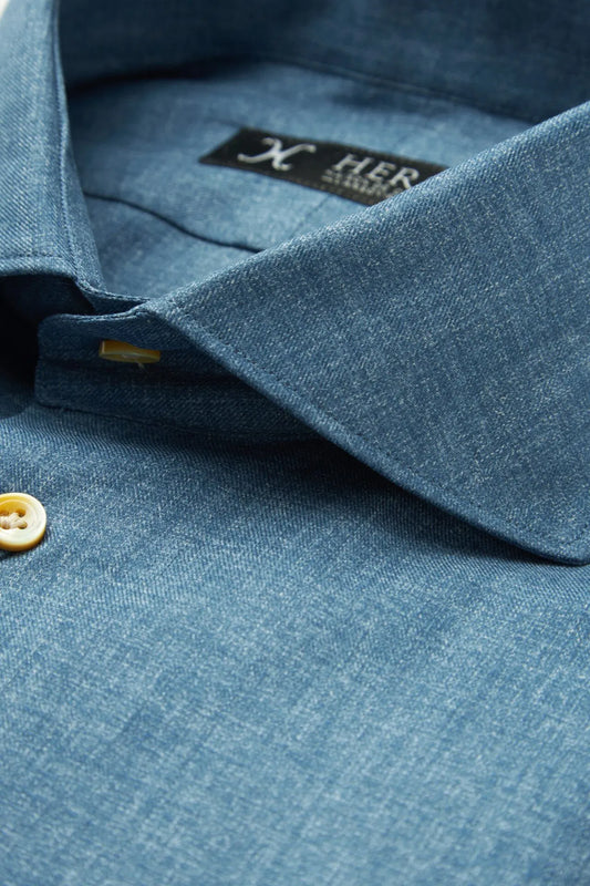 Chemise en jean bleu Carlo Riva