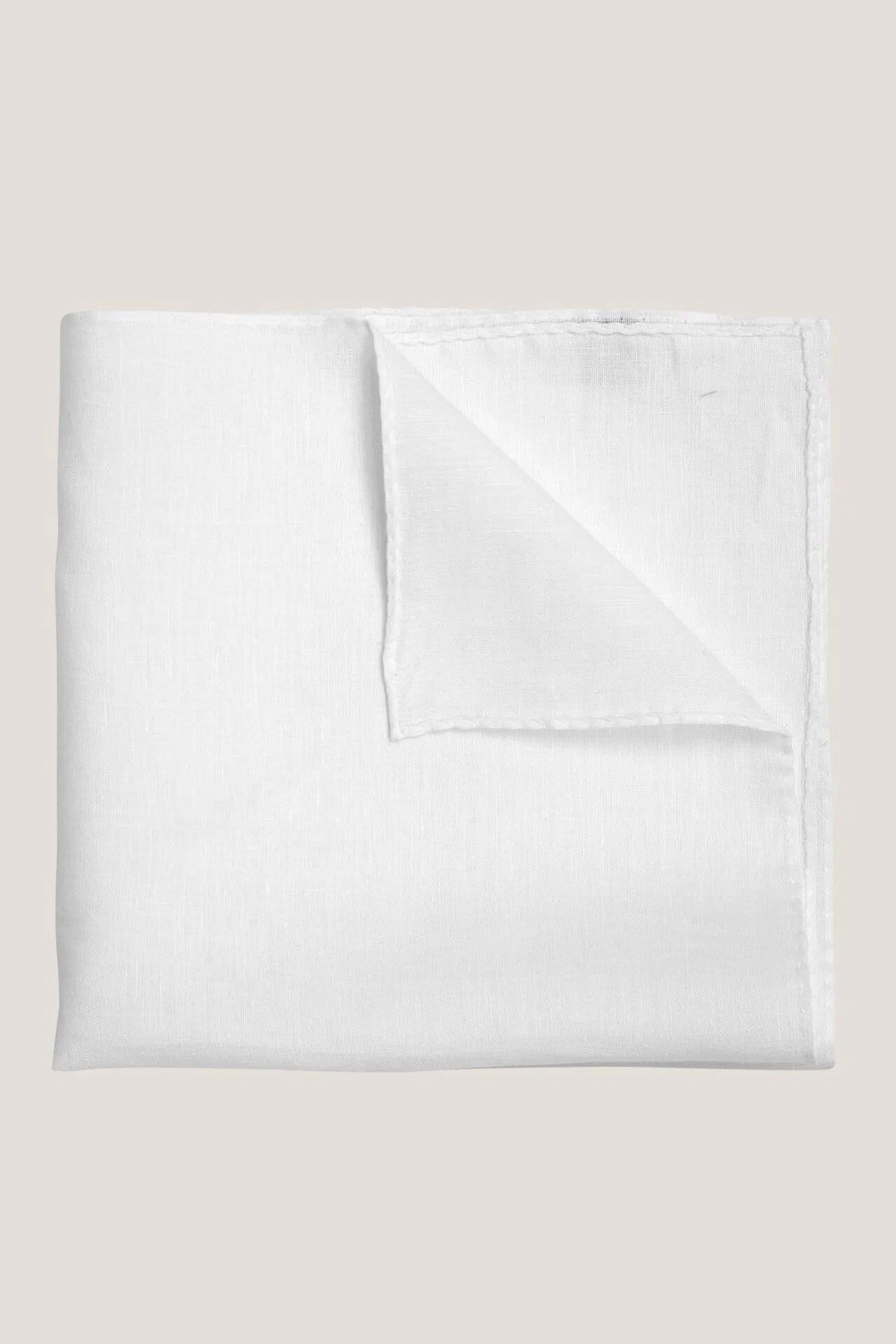 White linen pocket square