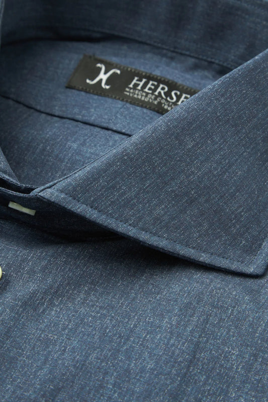 Chemise en jean bleu marine Carlo Riva