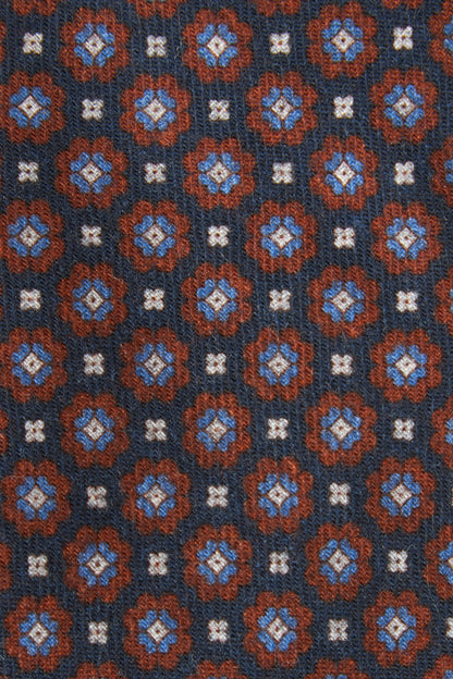 Cravate médaillon en laine rouge