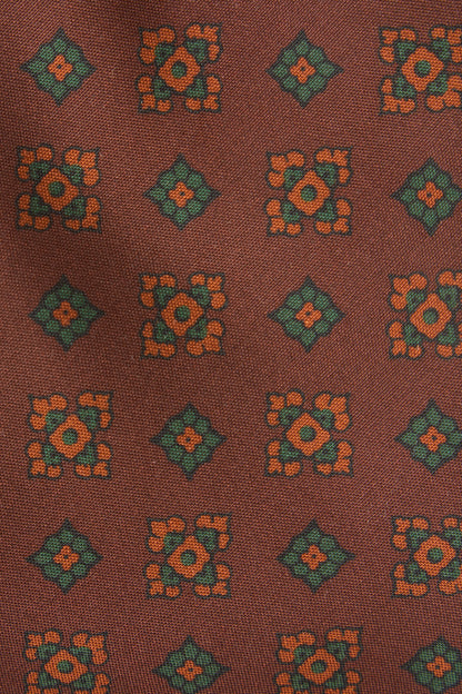 Cravate en soie mate vert olive