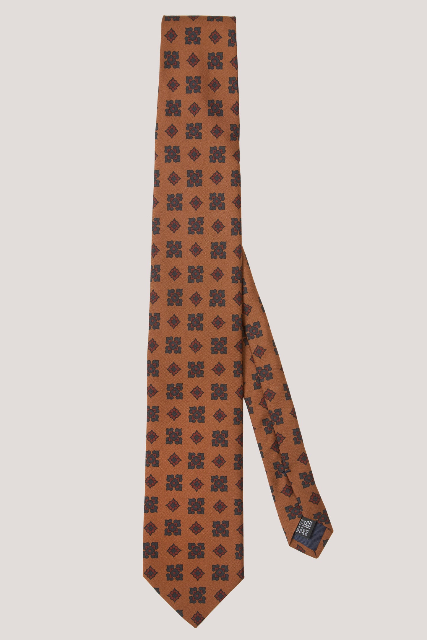 Cravate en soie mate vert olive