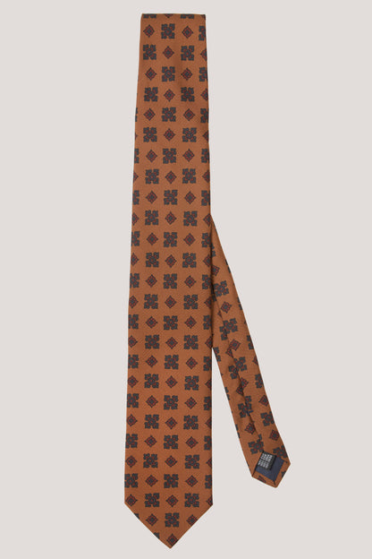 Cravate en soie mate vert olive