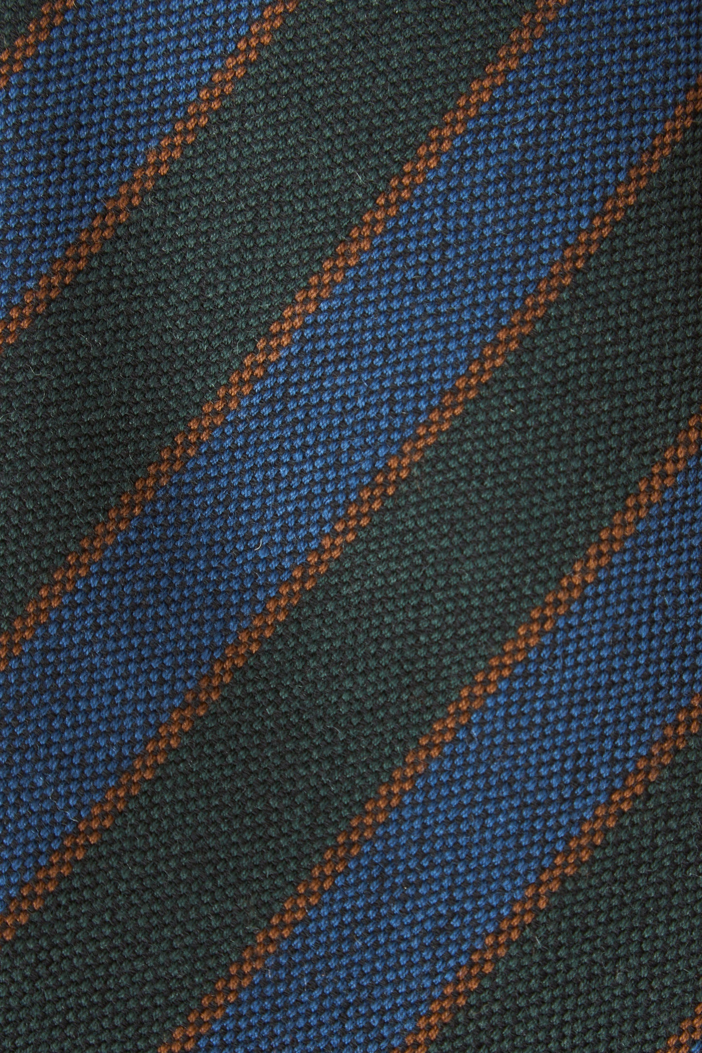 Cravate régimentaire en laine verte et beige