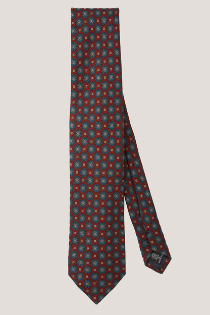 Wool medallion tie