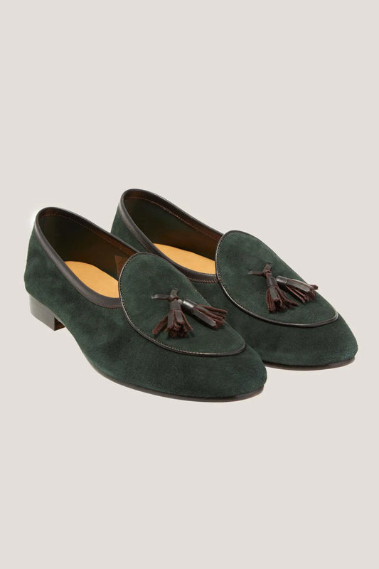 Zielone Belgian Loafers